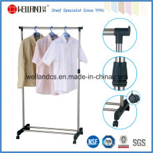 Самая продаваемая переносная выдвижная стойка для одежды из металлического хромированного металла (CJ-B1032)